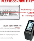 KT-LCD4 Ride-Ready Bicycle Display Meter and KT Controller, tachometer style, waterproof LCD panel, 5-pin connector shown.