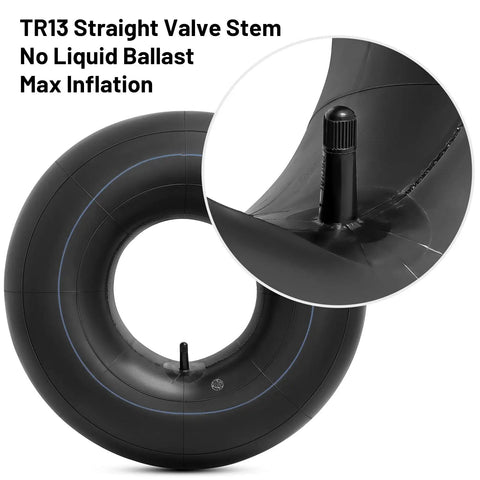 Heavy Duty 2 Piece Inner Tube Pack For Lawnmowers Golf Carts And Tractors Fits 20X8 18X9 Rims featuring TR13 Straight Valve Stem.