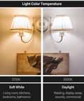 Side-by-side comparison of 2700K soft white and 5000K daylight lighting from Tiny Reflector LED Bulbs For Curio Cabinet Lighting 40W Equivalent 2700K Soft White Flicker Free And Non Dimmable E26 Base Pack Of 6 Short Light Bulbs Delivering About 300 Lumens At 3W.