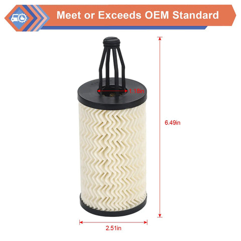 Two Pack Engine Oil Filter Set For Mercedes Benz C Class CLS E Class CLE S ML SL Series Replaces 2761800009