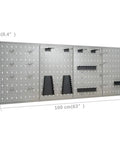 63-inch perforated wall panels for Heavy Duty Workbench With Wall Panels And Storage Cabinets, black steel organizer