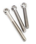 Heavy Duty 304 Stainless Steel Lifting Eye Bolts And Ring Eye Nuts With Washers For Shade Sails Canopies Rigging Anchor Ropes Built Different Top Shelf Hardware M3 M4 M5 M6 M8 Assorted Set, three eye bolts.