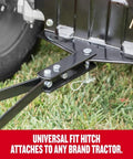 40 Inch Tow Behind Lawn Dethatcher Beast With 20 Durable Spring Steel Tines, Universal Hitch Fits Any Lawn Tractor attachment point