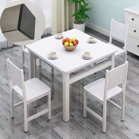 Dining table with chairs and inset of 4 Pack 2x2 Inch End Caps For Square Tubing Black Plastic Plugs Waterproof Durable Wear Resistant Square Tube Post End Caps Fit 1.75 To 1.92 Inch Inner Diameter