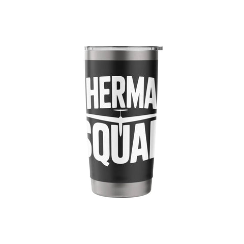 Insulated Stainless Steel Tumbler For Sailplane Pilots And Glider Club Fans with bold lettering on black background