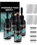 DIY Glass Repair Kit For Windshields And Chips, Quick Fix Crack Liquid, Premium 4 Piece Set including liquid and tools