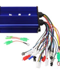 Beefy Brushless Hub Motor Controller 1800W 36V To 72V 60A 18MOS metal housing with colorful wires for e-bike builds