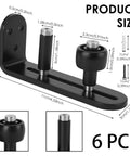 6 Pack Sliding Barn Door Floor Guide Heavy Duty Carbon Steel Adjustable Roller Bottom Guide For Double Barn Doors
