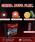 Big Rig And Semi Truck Metal Polishing Complete Kit With Buffing Wheels Buffing Compound Safety Flanges 12 Piece Set