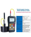Dead On Accurate Digital LeeB Hardness Tester For Steel, Copper, Aluminum, Stainless Metals, Multi Scale Lcd Display at an angle.
