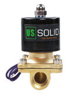 Heavy Duty Brass Electric Solenoid Valve 12V DC Normally Closed One Half Inch NPT With Viton Seal For Gas Oil Air Water And Natural Gas