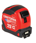 ProReach 25 Foot Magnetic Tape Measure With 14 Foot Reach For Solo Projects, red casing, strong magnetic hook