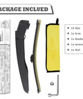Heavy Duty Rear Windshield Wiper Arm And Blade Kit For Ford Edge 2015 To 2024 components displayed in package, including arm, blade, wrench, and nut.