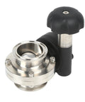 2 Inch Tri Clamp Sanitary Butterfly Valve With SS304 Stainless Body And EPDM Seal Micro Metric Handle Pneumatic Actuator