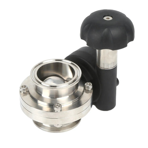 2 Inch Tri Clamp Sanitary Butterfly Valve With SS304 Stainless Body And EPDM Seal Micro Metric Handle Pneumatic Actuator