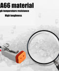 2 Pin Waterproof PA66 Nylon Electrical Wire Connector Kit 16 AWG Male Female Quick Disconnect Plug Socket detail view