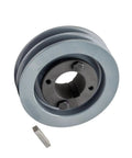 Built Tough 4 Inch Dual Groove Pulley With 1 3 8 Inch H Bushing For A Section Belts Cast Iron 4L V Belt Pulley Two Piece Sheave Set