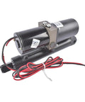 Big Hitter 12V Hydraulic Linear Actuator With 8 Inch Stroke And 1700 Lbs Max Thrust for garage builds, featuring wiring and compact design.