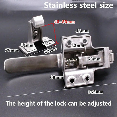 Heavy Duty Zinc Alloy Walk In Cooler Door Handle With Commercial Cold Storage Lock Hasp And Industrial Freezer Door Latch Featuring Airtight Seal Built Like A Tank For Quick Setup