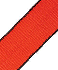 Close-up of optic orange webbing from ProSeries Beefy Heavy Duty Ratchet Straps With Flat Hooks 2 Inch Wide By 27 Foot 2 Pack 3300 Lbs