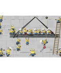 Minions at Work Water Activated Wall Mural 10.5 Feet Wide by 6 Feet High Ultra Removable Peel and Stick Kids Room Decor scene