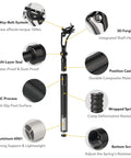 Beefy Suspension Seatpost For Tall Riders With 300 Pound Support And 28.6Mm Shim, 400Mm Length, detail of parts and materials