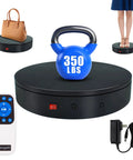 Heavy Duty Motorized Electric Turntable For Photography, 12.6 Inch Rotating Display Platform With Remote Control, 350 Lbs Capacity showcasing accessories.