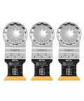 Tear Through Steel Pipe Masonry Brick Cement Board And Wood With This Rugged Starlock Oscillating Multitool Carbide Blade set of 3.