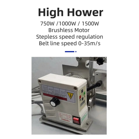 1500W Brushless Mini Electric Belt Sander 915x50mm High Speed Woodworking Tool control panel with adjustable settings