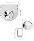 Glass Door Pull Handle Set For Glass Showcases Cabinets And Drawers No Drilling Clamp-On 5 To 8 Mm Glass Dimensions Display