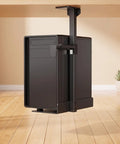 Rock Solid Under Desk Pc Mount Heavy Duty Steel Bracket cradling a tower case under a desk to save floor space.