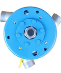 Top view of One Kilowatt Micro Hydroelectric Generator 220V Aluminum Alloy Water Turbine With Three PVC Connectors