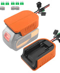 Dual Pack Dope Power Wheel Adapter Kit For 20V Max Batteries Converts Battery Power To Stable Output with orange casing.