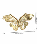 Gold metallic butterfly knob, 2.16x1.06 inch, Vintage Butterfly Cabinet Knob Drawer Pull For Cabinets And Furniture Retro Metal Hardware.