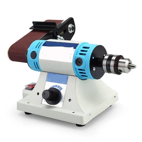 Huge 350X50Mm Belt Sander Multi-Function Polisher For Metal Wood & Jade Engraving Table Grinding Machine, showcasing the air-powered design.