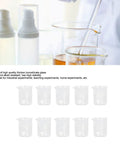 Ten Pack 50ml Clear Borosilicate Glass Beakers With Measurement Lines Thick Lab Glassware For Science Class Chemistry Experiments Home Kitchen Party Or Classroom Use
