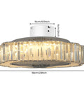 Ceiling Fan with Light 23 Inch Wireless Controller Low Noise for Bedroom, above view showing size and LED light features.
