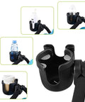 2 In 1 Stroller Cup Holder With Phone Mount Universal Cup Holder For Strollers Bikes Wheelchairs And More Keeps Drinks Secured And Your Phone Handy Fits Uppababy Doona Nuna Strollers And Most Handle Bars holding different bottles
