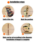 Installation steps for Four Pack Drop Leaf Table Supports And Folding Hinges Kit With 180 Degree Cross Spring Hinges
