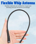 Person holding flexible whip SMA-Female Walkie Talkie Antenna High Gain 2.5dBi VHF UHF Long Range 18.9 Inch Antenna