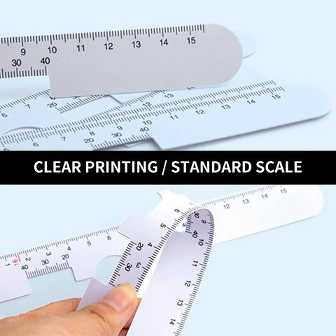 2 Pack Pupil Distance Ruler For Eye Measurement PD Gauge Tool Ophthalmic Meter For Prescription Eyeglasses This Pupillary Distance Ruler Delivers Precise Readings And Includes Pro Eye Care Tips For A Dope Glasses Fit. white PVC PD ruler, 17.6 cm x 2.2 cm, with clear printing and standard scale