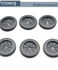 2 Inch Rubber Grommets For Wiring Protection And Firewall Hole Plugs in black rubber, set of six, for electrical and plumbing use