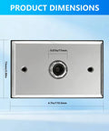 Front view of Outdoor Dusk To Dawn Photocell Sensor For Lights No Fuss Auto On Off Exterior Light Control Switch with dimensions shown
