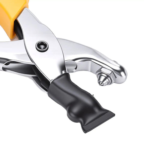 Close-up of CHICIRIS Electric Badminton Racket Trumpet Plier with comfortable grip and crimping tip for easy installation.