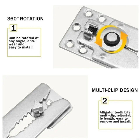 Heavy Duty Sectional Sofa Connectors 9 Piece Set With 155mm Iron Plug Buckles, showing multi-clip design for easy installation.