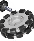 ZAWELYO double aluminum omni wheel, 127mm, with 360-degree rotation rollers for robot drivetrain parts