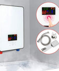 Instant 4500W Tankless Electric Water Heater With LED Display 110V On Demand Hot Water For Shower Kitchen And Bathroom Self Modulating