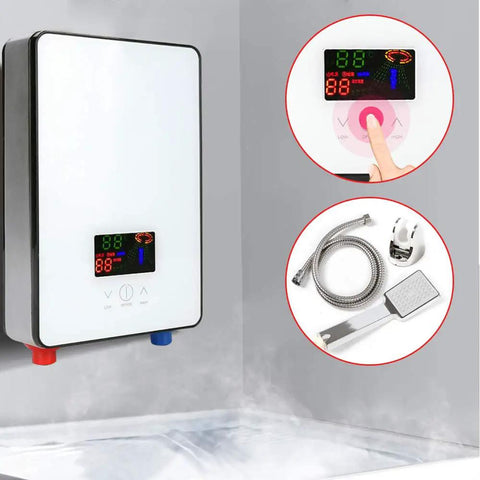 Instant 4500W Tankless Electric Water Heater With LED Display 110V On Demand Hot Water For Shower Kitchen And Bathroom Self Modulating