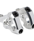 Beefy 31.8Mm CNC Aluminum Direct Mount Stem for Dual Crown DH Mountain Bikes and Surron Light Bee Dirt Bikes, black silver finish
