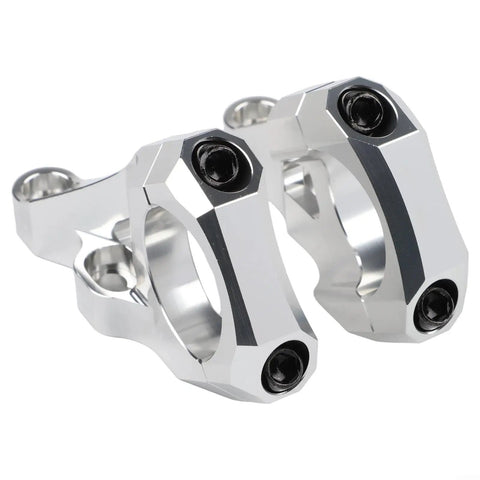 Beefy 31.8Mm CNC Aluminum Direct Mount Stem for Dual Crown DH Mountain Bikes and Surron Light Bee Dirt Bikes, black silver finish